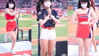 【4K】韩国美女啦啦队员李多惠，笑起来眼睛很好看，双马尾和散发哪个更好看？