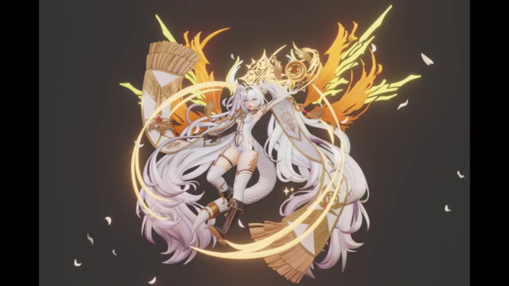 【Blender Cartoon Rendering】Make a White-haired Dragon Girl