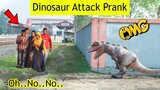 เล่นตลกโจมตีไดโนเสาร์ในที่สาธารณะ Jurassic World Attack ในชีวิตจริงปฏิกิริยาสาธารณะที่ตลกมาก