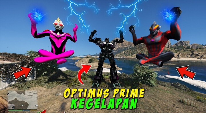 ULTRAMAN BELIAL MERUBAH OPTIMUS PRIME MENJADI OPTIMUS PRIME KEGELAPA JAHAT - GTA 5 MOD