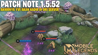 YVE ADJUST, BEATRIX BUFF, BANE GAK JADI DIBUFF, PERUBAHAN SISTEM DRAFT PICK - PATCH NOTE 1.5.52 MLBB