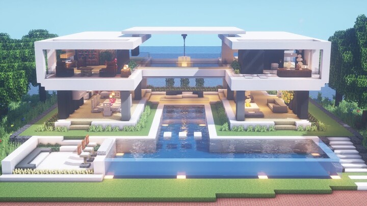 【Minecraft】 Modern House Tutorial ㅣ Modern City #26