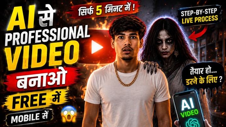 AI से Professional Video बनाओ FREE में 🤯 | Mobile से