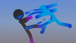 [Stickman] Blue and Black Battle: I won't lose until the last second! (by Atyadi am)