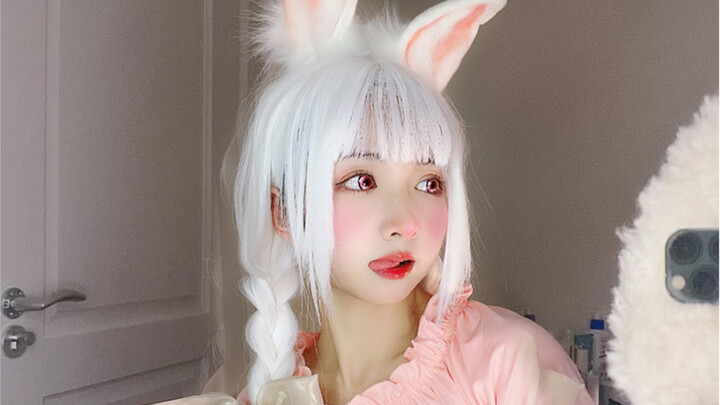 คนในประเทศติดขนขาวกันทุกคน? สาวน่ารักหูกระต่ายแต่งหน้าเลียนแบบ♥