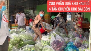 200 phần quà mỗi phần 280 ngàn gởi anh chị công nhân bà con Sài Gòn.