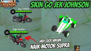 SKIN JOHNSON GOJEK! KEREN NAIK MOTOR DAN BISA BAWA PENUMPANG MOBILE LEGENDS WKWKW