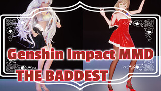 [Genshin Impact MMD] Nightclub Yowane ⚡ Christmas Lisa | K/DA - THE BADDEST