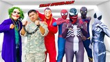 TEAM SPIDER MAN vs BAD GUY TEAM | Rescue Police , VENOM From JOKER ( Live Action ) - Fun BigGreen TV