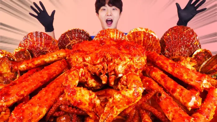 ENG SUB)Massive! Spicy King Crab Braised Seafood Boil Eat Mukbang🦀Korean ASMR 후니 Hoony Eatingsound