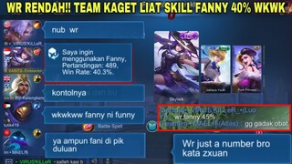 AWALNYA DI REMEHKAN ENDINGNYA 1 TEAM KAGET WR FANNY 45% GADA OBAT!! WR JUST A NUMBER BRO KWKW