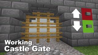 Minecraft: How to make a working Castle Gate (easy)