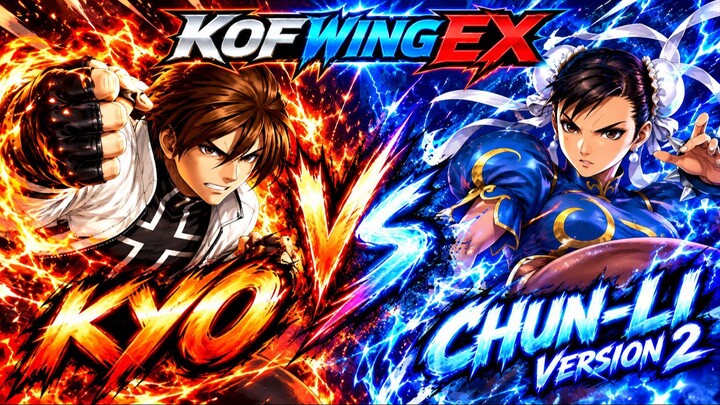 Kyo vs Chun-Li V2 | KOF Wing EX | CPU vs CPU | #0000000028