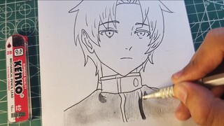 Menggambar Rudeus dari anime Mushouku Tensei!