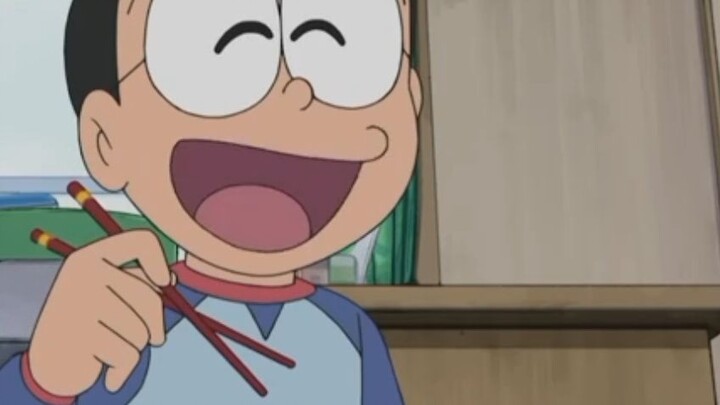Nobita bahagia sekali