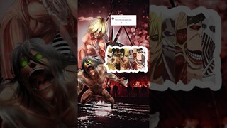 attack Titan x female titan vs all Titans #anime #shorts