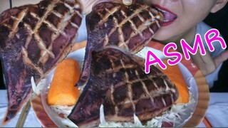 ASMR EATING Grilled octopus wings + Spicy Sauce /ปีกปลาหมึกย่าง น้ำจิ้มซีฟู๊ดแซ่บๆ