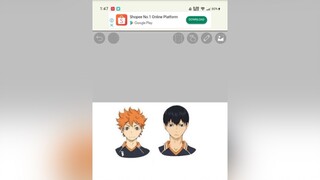 ☺️ fypシ foryoupage xyzbca weebtiktok anime haikyuu haikyuudraw hinata kageyama funny