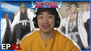 KENPACHI VS TOSEN & KOMAMURA!! || Bleach Episode 51 Reaction