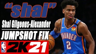 Shai Gilgeous Alexander Jumpshot Fix NBA2K21 with Side-by-Side Comparison