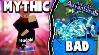 *NEW* ITADOKI SHOWCASE *WORST MYTHIC* UPDATE 6!IN ANIME ADVENTURES ROBLOX