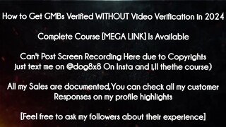 How to Get GMBs Verified WITHOUT Video Verification in 2024 course download