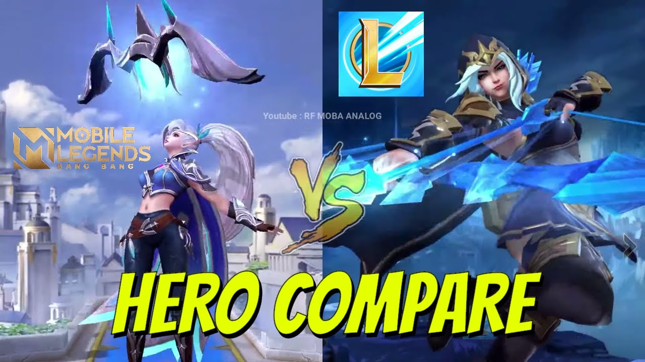 MOBILE LEGENDS BANG BANG VS League of Legends Wild Rift - Hero COMPARISON  side by side - Bilibili