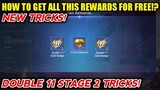 NEW TRICKS! HOW TO CLAIM TOTAL OF 1200 PROMO DIAMONDS IN DOUBLE 11 EVENT - MOBILE LEGENDS