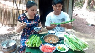 Chảo Tép Kho Quẹt Siêu Cay Chấm Đậu Rồng Rau Mát Ăn Sạch Nồi Cơm| TKQ T493