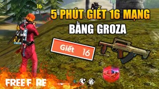 [Garena Free Fire] Thanh niên 5 phút giết 16 mạng bằng Groza ? | TTD