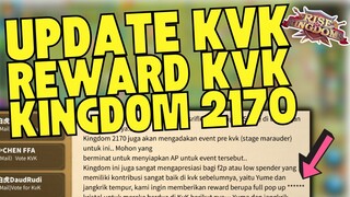 UPDATE KVK 2170 HA or SOT8 ? REWARD utk TOP Kontribusi dan TOP Marauder | Rise Of Kingdoms Indonesia