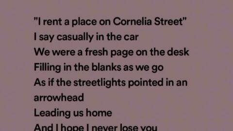 Cornelia Street lyrics From lover album