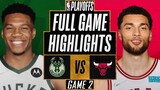 MILWAUKEE BUCKS vs CHICAGO BULLS | FULL GAME 2 HIGHLIGHTS | 2022 NBA Playoffs NBA 2K22