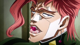 Famous scene of Kakyoin, tongue show licking cherry