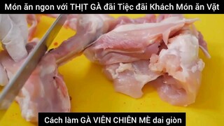 cách làm gà viên chiên mè