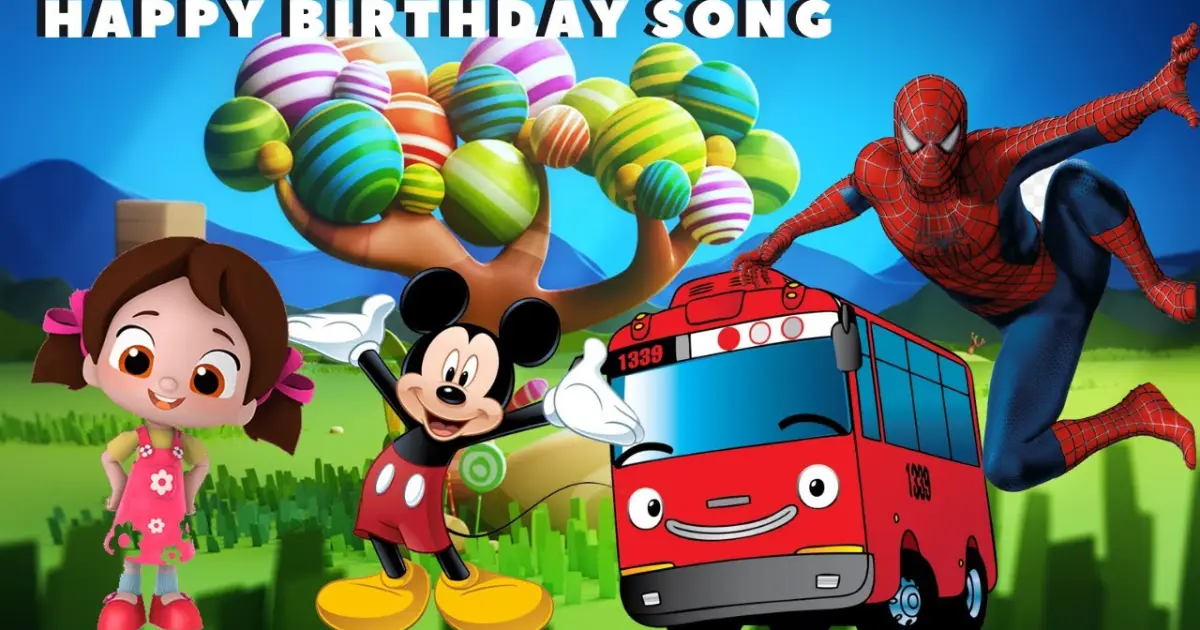 Niloya Tayo Mickey Mouse Ultraman Spiderman Happy Birthday Song - Lagu Anak  Anak - Çocuk Şarkıları - Bstation