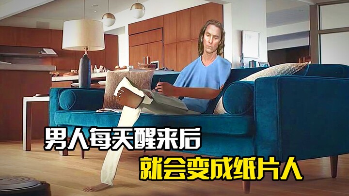 Every morning when he wakes up, the man turns into a paper doll—a fantasy film