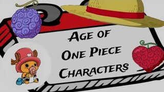 Age of One Piece Characters