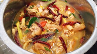 ต้มยำขาหมู ทำง่าย แซ่บเวอร์ / Spicy Pork leg soup / thai food recipes