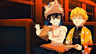 Momen Lucu Zenitsu Makan Di kereta 🤣🤣