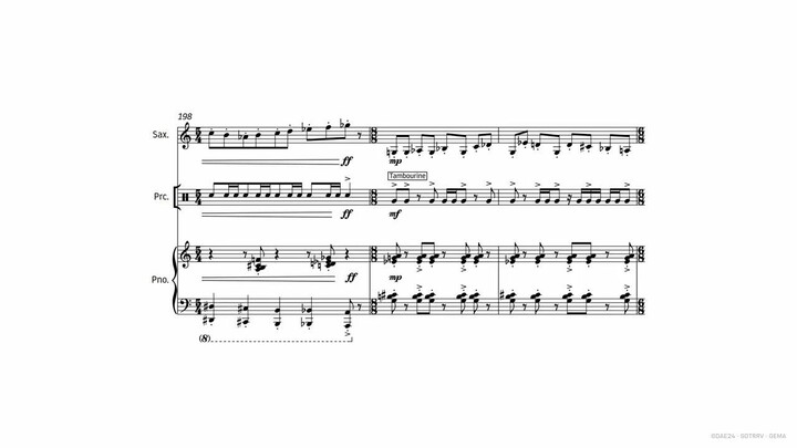 Original Composition for Saxophone, Piano & Percussion (Score · Sheet music)