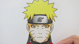 วาดรูปการ์ตูน นารูโตะ โหมดเซียน Naruto Sage Mode Drawing จากการ์ตูน นารูโตะ ตำนานวายุสลาตัน