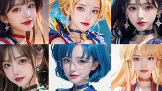 Sailor Moon beautiful pictures appreciation Tsukino Usagi Hino Rei Kino Makoto Aino Minako Mizuno Am