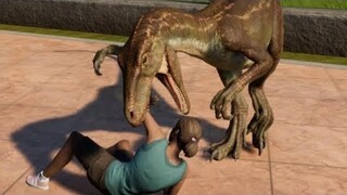 Jurassic World Evolution - 2 Herrerasaurus & 2 Proceratosaurus Breakout & Fight! (1080p 60FPS)