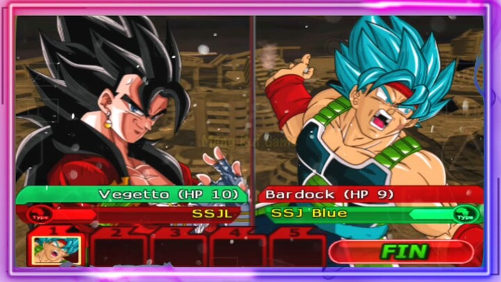 VEGETTO SSJL 4 VS BARDOCK SSJ BLUE - DB MOD ANDROID GAMEPLAY