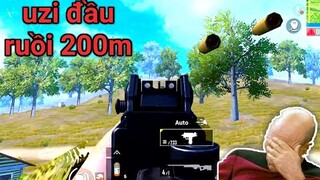 PUBG Mobile - Bị Thách Thức Bắn Uzi Đầu Ruồi 200m | Cố Quá Thành Quá Cố Luôn