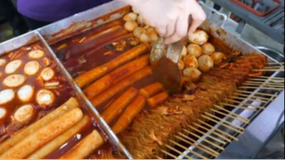 Tteokbokki, Chiên, Bánh cá tự làm#amthuc #monngon