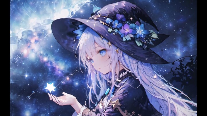 ~Lend me the stars~The girl looking up at the starry sky