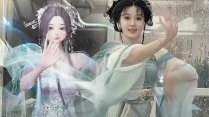Fan submission, imitating Yishan dance. (Seven action packages combined)