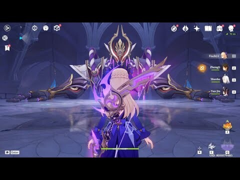 Deleting Scara Boss with Fischl Physical Team Comp | Full Boss Fight